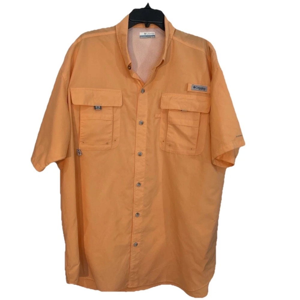 Columbia Bahama Men's Orange vented Button-Down Shirt XL